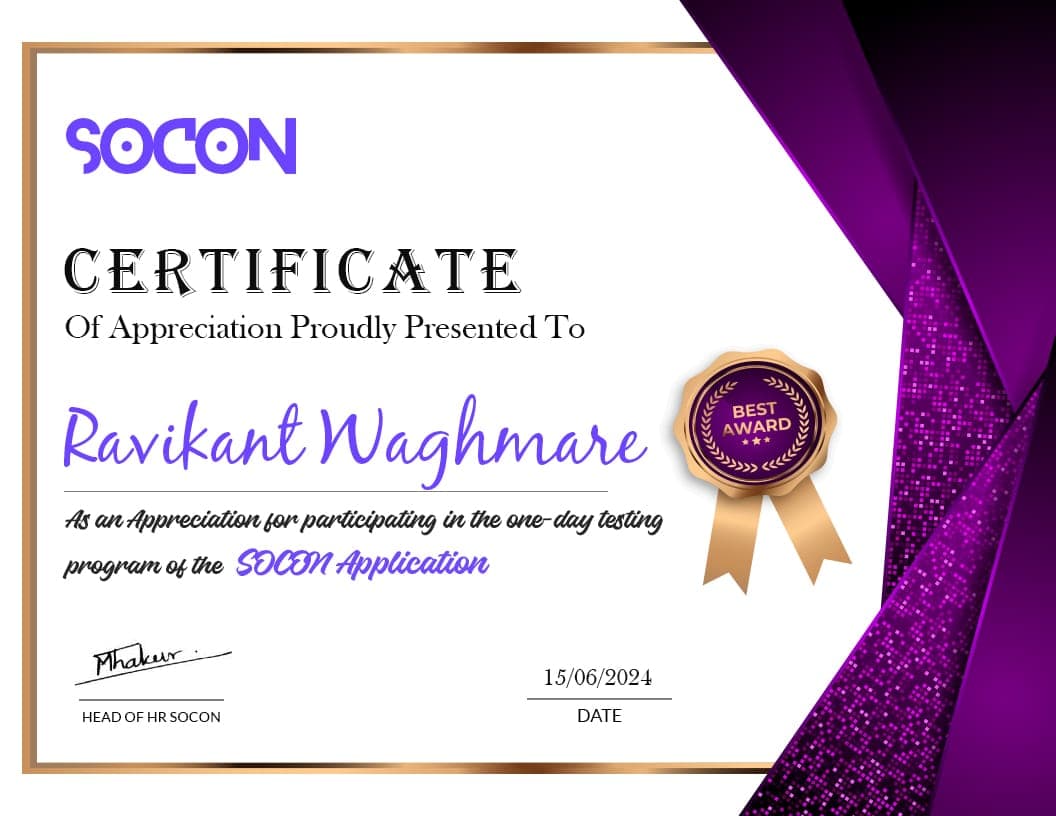 Socon Application Testing