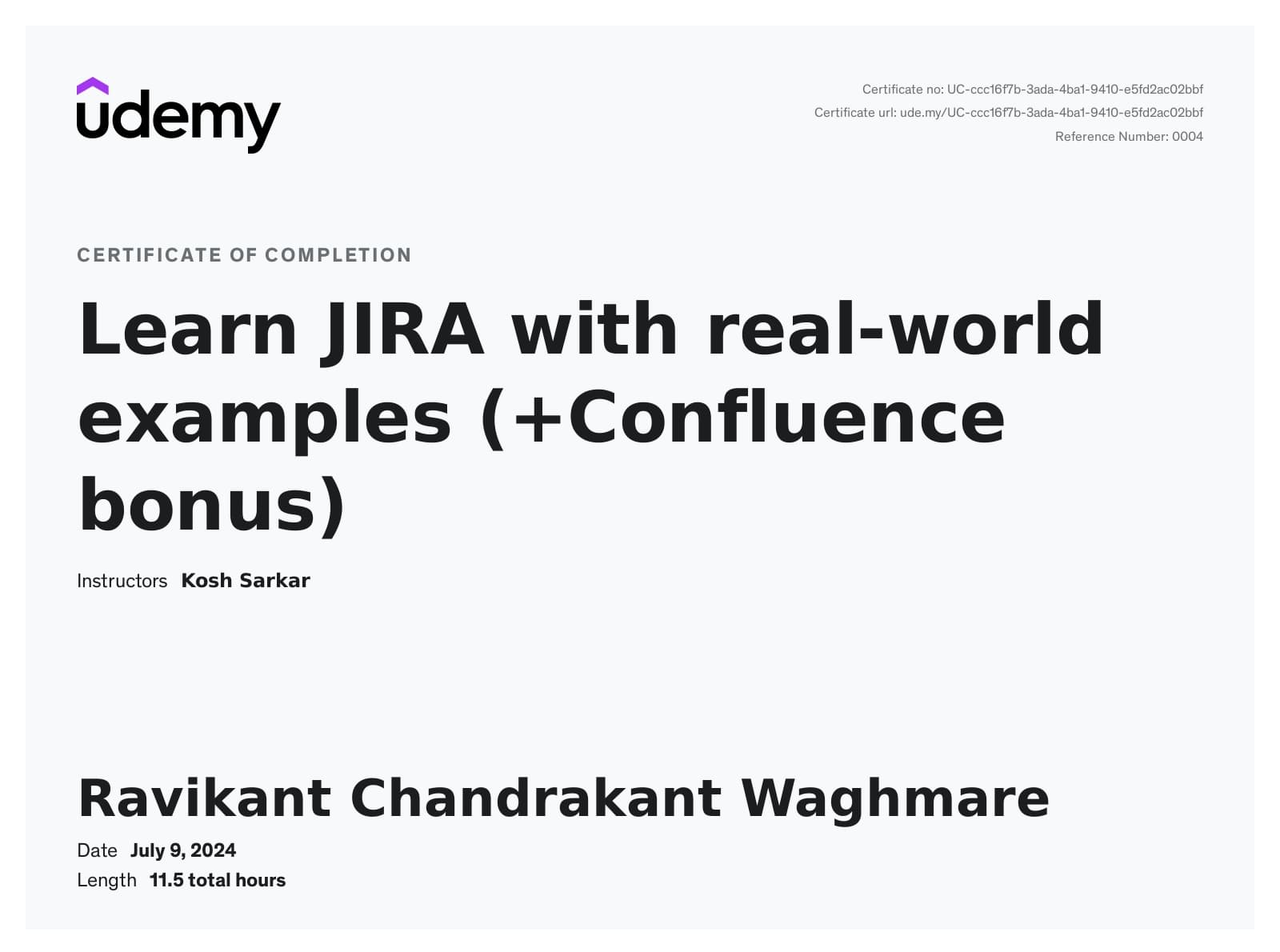 Udemy Jira Course