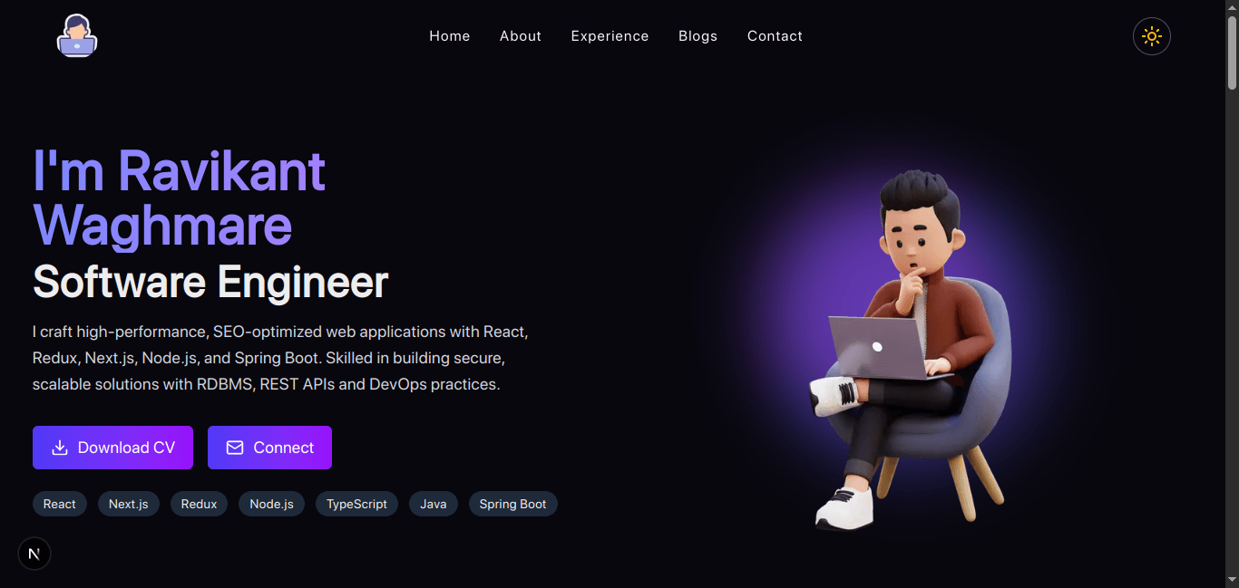 Portfolio: Ravikant Waghmare screenshot 1